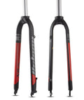 Rigid Mountain Bike Front Fork Aluminum Alloy 1 1/8 Inch Threadless Straight Steerer Universal Fit 26 27.5 29 Disc Brake.
