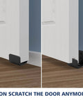 Bottom Floor Guide For Sliding Barn Doors U Shape Adjustable Stay Roller Flexible Fit Distance Flush Flat Bottom Design Wall Mount System For Doors And Cabinets 2 Pack Built Tough Steel With Black Powder Coat in use