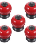 Slick Red Ceramic Cabinet Knobs With Top Notch Retro Flair For Kitchen Cupboards And Dressers One Point Five Inch Round