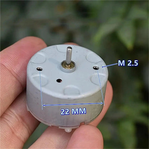 Tiny Powerhouse Mini DC Motor For DIY Projects 32mm Round Spindle With Carbon Brush 5V 6V 7.4V Compatible 12600 RPM High Speed Micro Motor