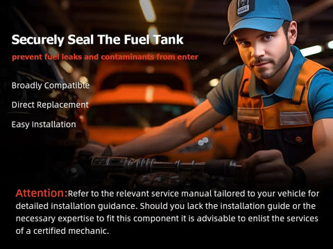 Mechanic installing 2 Pack 3 Inch Female One Quarter Turn Locking Diesel Non Vented Fuel Tank Cap For Freightliner Century 112 Cascadia 125 Columbia 112 120 Aluminum Heavy Duty Truck Gas Cap Replace 0337017000 0337017002 572.1018
