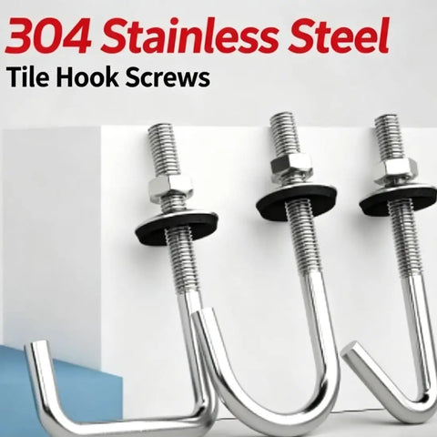 J-Bolt Kit 304 Stainless Steel 5 Pack With Nuts And Washers M6 Sizes 60mm 70mm 75mm 100mm 140mm 150mm Rugged Outdoor