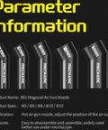 Diagonal Hot Air Gun Nozzle Kit Set With Five Sizes 5mm 6mm 8mm 10mm 12mm product specifications and features.