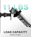 Ultra Top Notch Articulating Pegboard Mount For Laptops And Computer Screens Featuring Ventilated Trays, showing load capacity of 11 lbs.