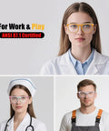 All Day Anti Fog Safety Glasses For Women And Nurses Eyewear With Blue Light And UV Blocking Eye Protection ANSI Z87.1 women nurse worker