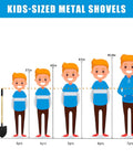 Kids growth chart with Two Pack 27 Inch Kids Shovels With Wood Handles And Metal Heads For Sand Digging Beach Play And Garden Fun Lightweight.