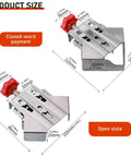 Rock Solid Dead On 90 Degree Angle Clamp Fixture With Stainless Steel Adjustable Grips dimensions for woodworking projects