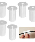 6 Pack Solid Silicone Cable Grommets For Walls Dustproof Waterproof Shield, securing cable with snug fit and easy installation.