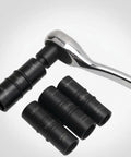 Heavy Duty 5 Piece Tire Socket Wrench Set For Lug Nut Removal With 12 Inch Drive Adapter Double Ended Chrome Molybdenum Steel Kit, black sockets