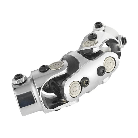 Heavy Duty Double U Joint Steering Shaft Universal Joint Chrome Three Quarter Inch To Three Quarter Inch 125mm Total Length
