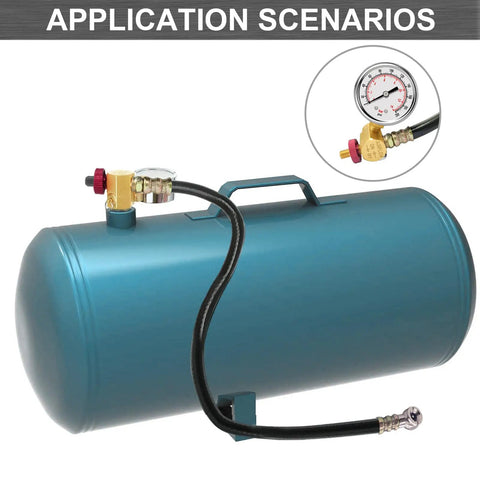 All In One Air Tank Valve Kit With Gauge And Repair Kit For Compressed Air Systems, includes two inch pressure gauge