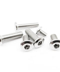 304 Stainless Steel Large Flat Hex Socket Head Connector Rivets for Furniture and Bed Frames M8 85mm 5 Pieces Heavy Duty Hex Bolts