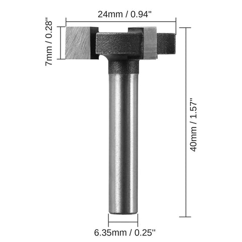 Three Flute CNC Spoilboard Surfacing Router Bits With One Quarter Inch Shank And 0.94 Inch Cutter Diameter Pro Grade RB03A