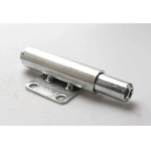 Hella Sturdy 3 Inch Heavy Duty Spring Gate Wheels Featuring Adjustable Shock Absorber Casters For Smooth Operation And Zero Sag On Rough Yards With No Sweat Install metal gate roller with a silver finish.