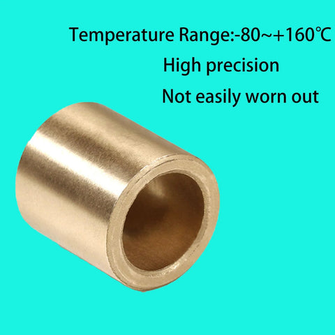 Brass sleeve bearing with 6 mm (1/4 in) bore, 10 mm outer diameter, and 10 mm length