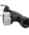 Precision Atomization Garden Sprinkler Nozzle with female thread, black plastic body, silver knobs for lawn garden and fruit trees