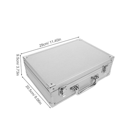 Slick Aluminum Alloy Toolcase Featuring Custom Foam Padding, Sweet Ride Hardshell Carry Box For Power Tools And Electronics Gear, Compact Travel Rig With Secure Latch, side view