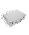Heavy Duty Aluminum Alloy Tool Box With Badass Hard Shell Storage Case For Hand Tools And Instruments Portable Carry Handle gray case dimensions