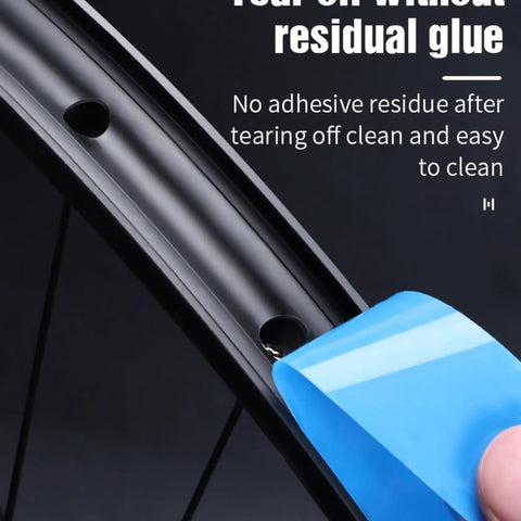 Applying Tubeless Bike Rim Tape For 700C Rims Wide 21 To 35 Mm 10 M Roll Dual Color Blue Exterior Green Interior Strong Adhesion MTB