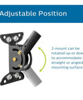 Universal Steel J Mount TV Antenna Bracket For Attic Or Outdoor Roof Wall Install adjustable position feature shown