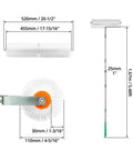 Dimensions of Spiked Screeding Roller for Self Leveling Floors, Pro Grade Latex Roller with 30mm Nails and Telescopic Rod
