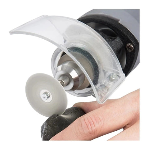 Heavy Duty Grinding Wheel And Rotary Circular Saw Blades With Abrasive Discs Perfect For Cutting External Rotory Parts 18mm Bore Size in use on rock.