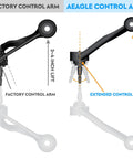Front upper control arms with ball joints, black, 2-piece suspension lift kit for Toyota Tundra 2000–2006 and Sequoia 2001–2007