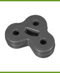 Premium 11mm Rubber Exhaust Hanger Bushing For XF XJ Models With Tail Pipe Mount Bracket Insulator Component That Fits 2008 To 2018 Vehicles And Keeps Your Ride Quiet And Smooth Without Any Annoying Rattles Or Wiggles When You Hit The Road., black rubber exhaust hanger bushing with three holes