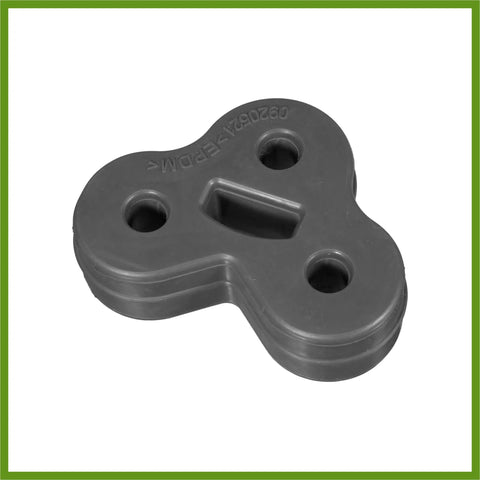 Premium 11mm Rubber Exhaust Hanger Bushing For XF XJ Models With Tail Pipe Mount Bracket Insulator Component That Fits 2008 To 2018 Vehicles And Keeps Your Ride Quiet And Smooth Without Any Annoying Rattles Or Wiggles When You Hit The Road., black rubber exhaust hanger bushing with three holes