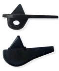 Heavy Duty Tire Changer Plastic Inserts Kit For Duck Head Mounts, Wheel Rim Edge Protector While Demounting With Nylon Fitting Heads, 6 Upper Front And 6 Lower Rear Inserts, Five Pack, 17BCL, shown separately in black.