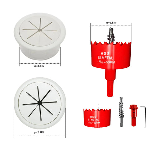 In Wall TV Cable Management Kit For A Clean Wire Free Setup Hide Power Cords Behind Wall With Two Pass Throughs And Hole Saw Drill Attachment