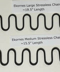 Four Pack Heavy Duty Nine Gauge Recliner Seat Springs Measuring Nineteen Point Five Inches Long with bent ends shown, ideal for easy replacement.