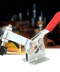 Horizontal Toggle Clamp Set For Welding And Drill Presses Built-Tough Heavy-Duty Carbon Steel Fixture With Rust-Proof Electroplated Finish