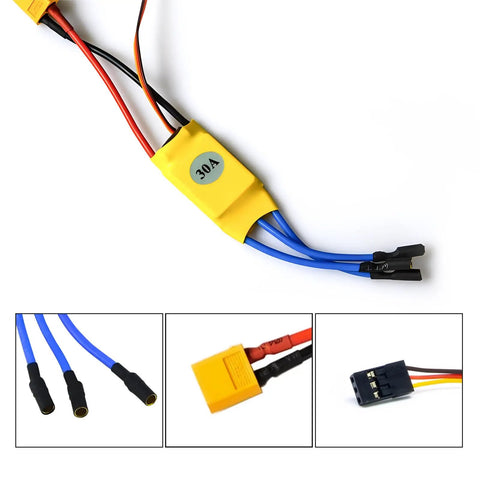 2212 2200KV Brushless Outrunner Motor 13T With 3.5mm Male Banana Bullet For RC Aircraft Quad Copter Drone DIY Build connectors