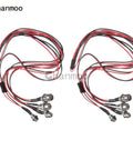 2 Pack 4 LED RC Car Light Kit White Headlights Red Taillights For Crawler Buggy Truck 4WD RC Vehicles Dope Upgrade With SCX10 SCX24 TRX4 TRX6 showing wiring and connectors