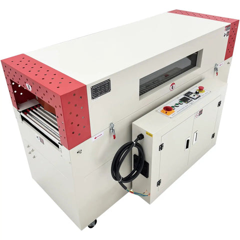 Dinenovate Industrial Heat Shrink Tunnel Machine with Energy Saving 304 Stainless Steel Heating Tubes for high efficiency production.