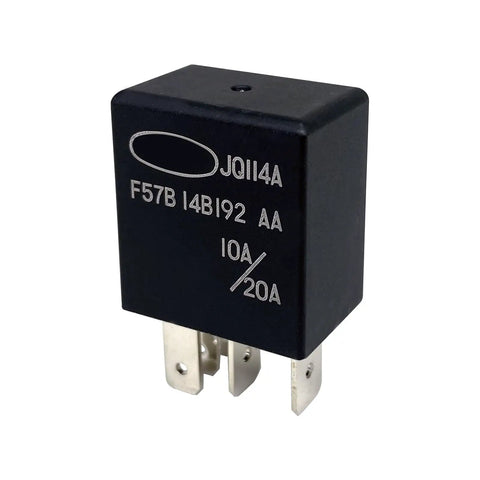 Close-up of a Three Pack 12V 5 Pin SPDT Automotive Relay with 20A Normally Open and 10A Normally Closed for Ford F150 Fusion Toyota Cadillac 2014 To 2023 To Fix Fuel Pump AC Clutch And P0230 P0641 Error Codes