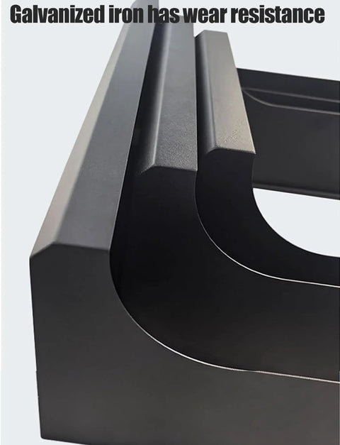 Close-up of Tough As Nails Outdoor EV Charger Cover and Wall Mounted Metal Charging Station Weather Shield showing galvanized iron material.