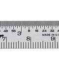 Pocket Steel Rule With Clip, 6 Inch Or 150mm Dual Scale, One Sixty Fourth And One Millimeter Increments, One Half Inch Wide, A Must Have Handy Pro Grade Tool For Engineers, Machinists, And Technicians. dual-scale stainless steel ruler with clip, 6-inch view
