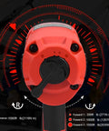 Professional 1/2 Inch Air Impact Wrench Packs Tough As Nails 1560 Ft Lbs Of Raw Power Into A Lightweight Rubber Grip Design showing torque settings.