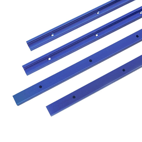 Four Pack 48 Inch T Track For Woodworking With Screws Aluminum Alloy Universal T Tracks Double Cut Profile Predrilled Mounting Holes
