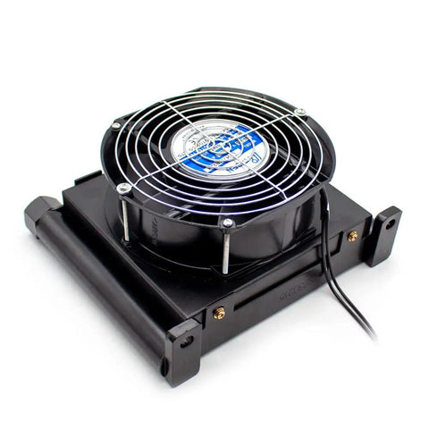Beefy Flow 10 Liters Per Minute Oil Cooler And Hydraulic Air Cooling System with aluminum alloy heat exchanger and fan
