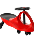 Red Wiggle Car Ride On Toy For Ages 3 And Up No Batteries Gears Or Pedals Just Twist Wiggle And Go, plastic with metal frame