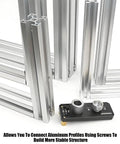 Aluminum Profile Drill Guide With M6 And M8 Step Drill Bits For 20, 30 And 40 Series European Standard Aluminum Extrusion Profiles on display