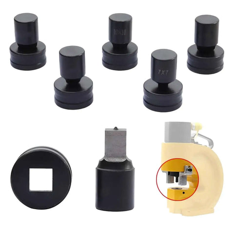Square Die Punching Set For CH-70 Machine, Hydraulic Die Kit With Upper And Lower Dies, 17x17mm Slotting Punch for metalwork