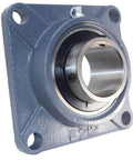 2-3/8 Inch Four Bolt Flange Bearing With Two Set Screws UCF212-38 F4B-SC-206 Cast Iron Housing Grease Zerk For Re-Lubrication