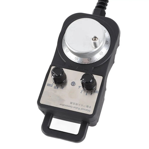 5V Cnc 4 Axis Electronic Handwheel With Manual Pulse Generator And Multiplier Switch showing top view of control knobs and dial.