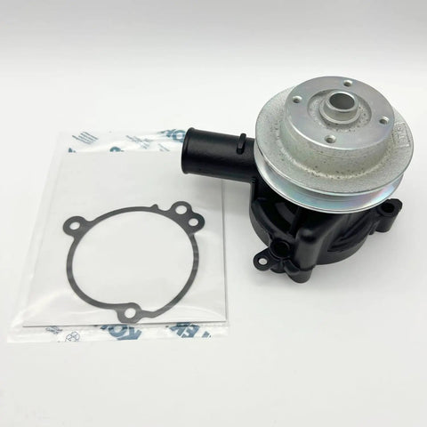 Top Shelf Water Pump Assembly And Coolant Pump Replacement For Kohler KDI2504 KDI1903 TCR Engines showing black pump and gasket.
