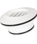 Transom Drain Plug Scupper Valve Stopper Dockside Must Have For Boats And Yachts Universal Accessory For Fish Wells Ice Chests Durable PP With Three Rubber Seal Rings White - close-up view showing seal rings