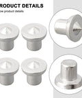 Pro Grade Woodworking Dowel Center Point Set Steel Dowel And Tenon Marking Pins showing detailed chrome plated 4-piece set